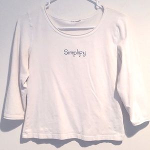Simplify Medium white yoga shirt